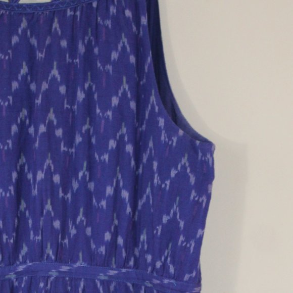 Gap A-line Triangle Cut Out Neckline Dress - Size Large, Majorca Blue, Side Zip - Picture 15 of 15